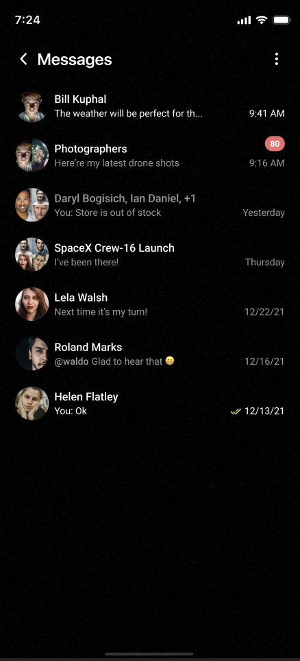 OXGN app screen showing a personalized update from a specific project the supporter funded.